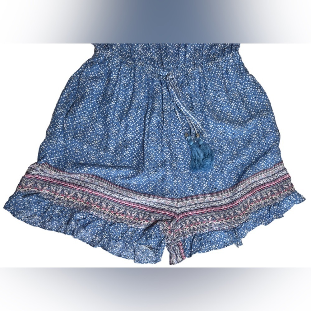 KIWI + PUNCH Vista Blue Strapless Short Romper Size Large NWT - Picture 11 of 14